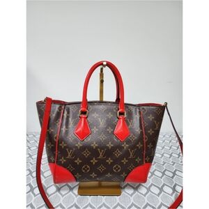 LOUIS VUITTON Phenix Monogram Canvas Shoulder Bag Brown/Red